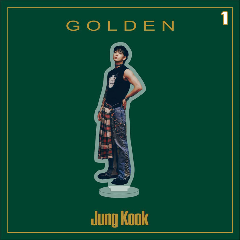 2番目半額 Jung Kookグッズ GOLDEN グク 3D 防弾少年団 写真 卓上 10cm ジョングク 両面印刷 ポスター バンタン グッズ  ARMY 韓流 ビーティエス 写真立て