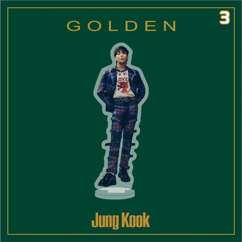 Jung Kookグッズ GOLDEN グク 3D 防弾少年団 写真 卓上 10cm