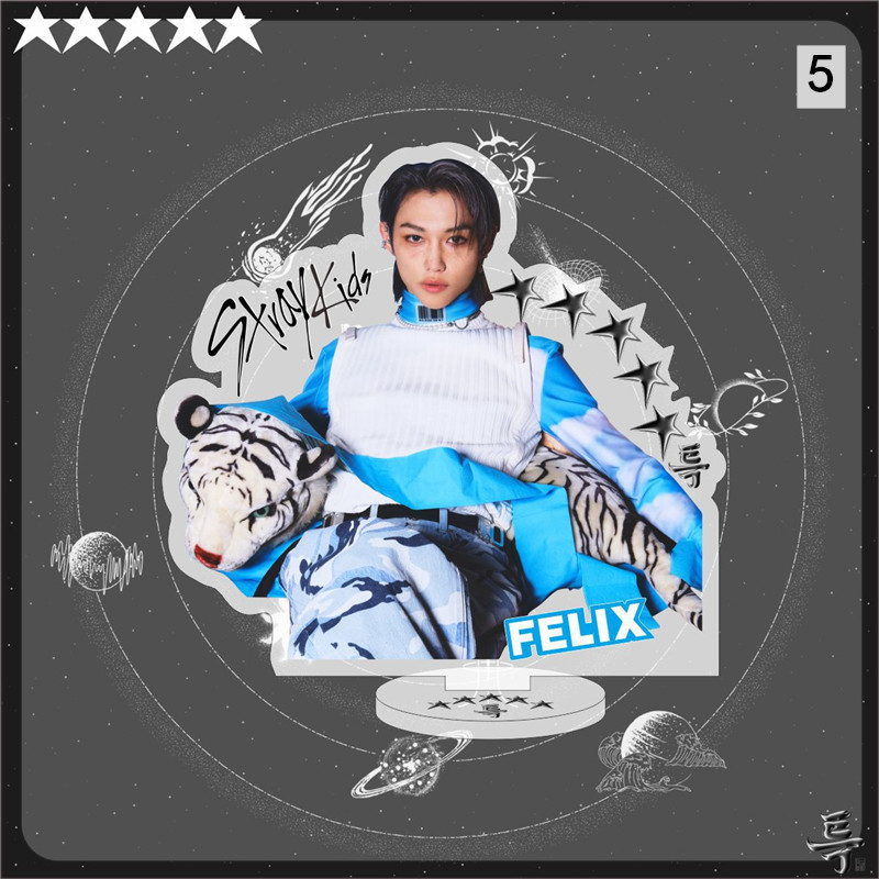 2番目半額 Stray Kidsグッズ 5-STAR アクリルスタンド 写真立て 卓上