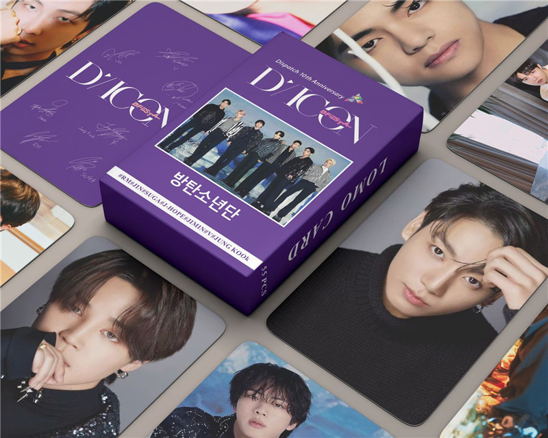 BTSグッズ フォト カード 55枚 セット トレカ バンタン 写真 フォトカード K-POP 韓国 アイドル LOMOカード 応援 小物 D'FESTA ビーティエス Weverse DICON