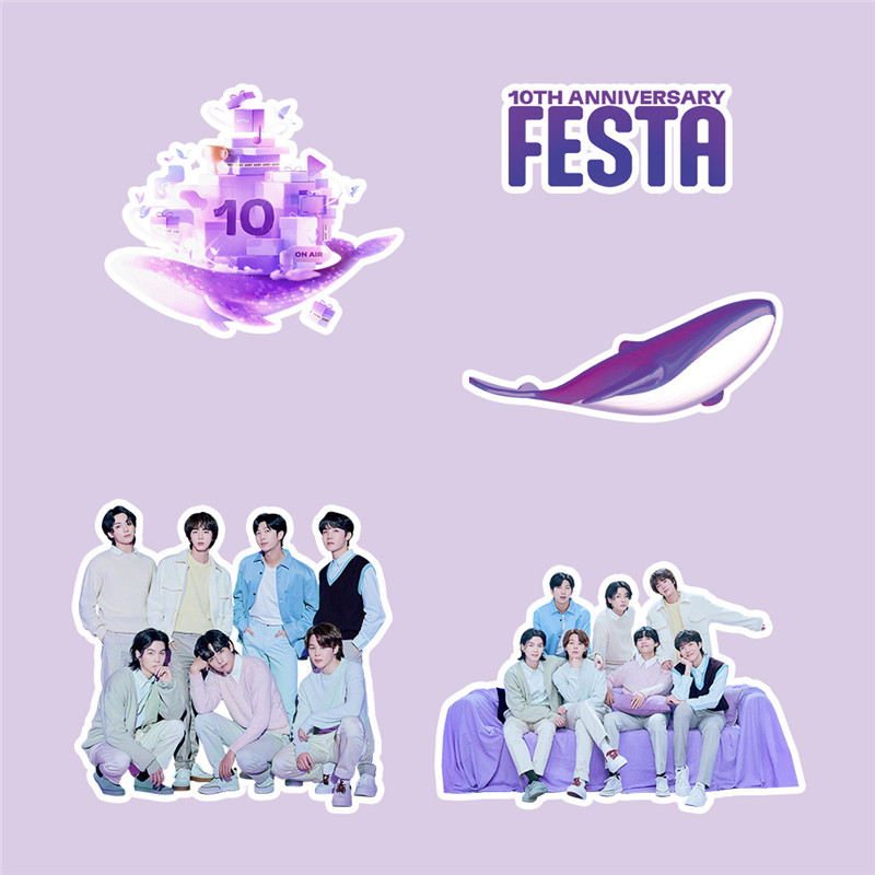 BTS 10周年 FESTA グッズ 5点セット BTSグッズ シール シールセット 90枚 バンタン 10th Anniversary