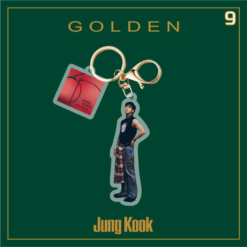2番目半額 Jung Kookグッズ グク GOLDEN 防弾少年団 BTS バンタン 3D キーリング プラスチック キーホルダー キーチェーン  ジョングク アクセサリー 携帯 鍵