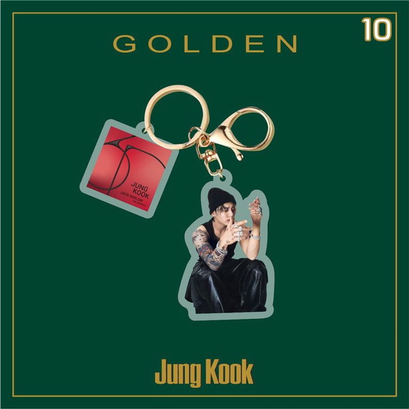 2番目半額 Jung Kookグッズ グク GOLDEN 防弾少年団 BTS バンタン 3D キーリ...