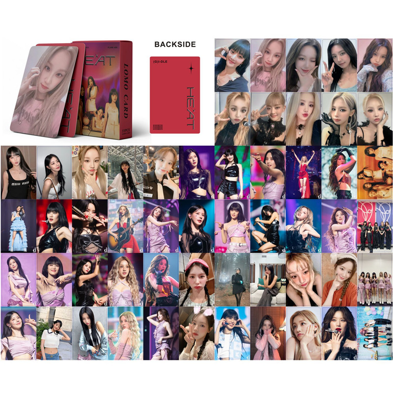 (G)I-DLEグッズ フォト カード 55枚 セット トレカ ジーアイドゥル 写真 全員 フォトカード K-POP 韓国 アイドル HEAT 応援  小物 LOMOカード