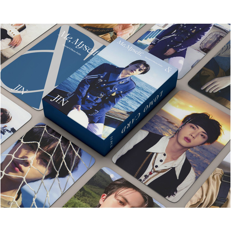 BTSグッズ JIN フォト カード 55枚 セット トレカ バンタン 写真 フォトカード K-POP 韓国 アイドル ジン LOMOカード 応援 小物 Sea of Island ソクジン