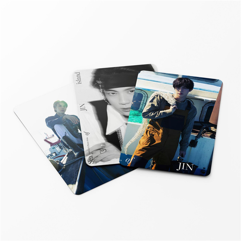 BTSグッズ JIN フォト カード 55枚 セット トレカ バンタン 写真 フォトカード K-POP 韓国 アイドル ジン LOMOカード 応援 小物 Sea of Island ソクジン