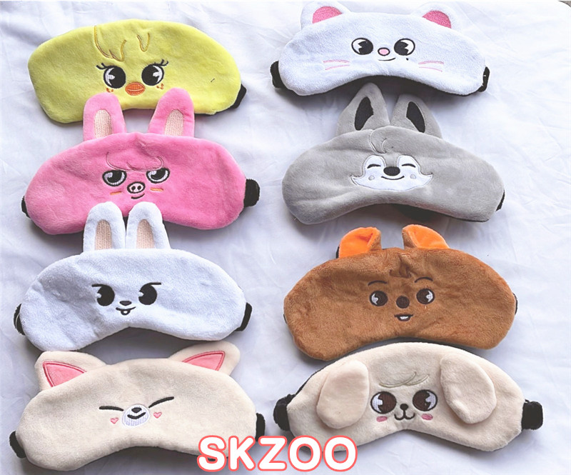 SKZOOグッズ アイマスク Stray Kids ふわふわ 安眠 遮光 ストレイ