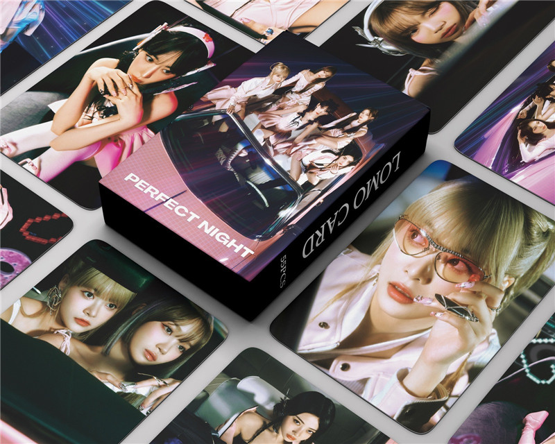 LE SSERAFIMグッズ フォト カード 55枚 セット トレカ ルセラフィム 写真 全員 フォトカード K-POP 韓国 アイドル  Perfect Night 応援 小物 LOMOカード