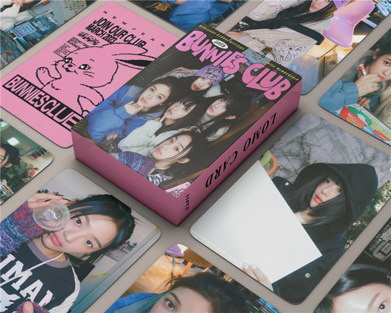 New Jeansグッズ フォト カード 55枚 セット トレカ ニュージーンス 写真 全員 フォトカード K-POP 韓国 アイドル Bunnies  Club LOMOカード 応援 小物