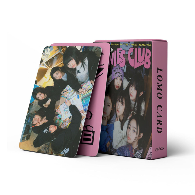New Jeansグッズ フォト カード 55枚 セット トレカ ニュージーンス 写真 全員 フォトカード K-POP 韓国 アイドル Bunnies  Club LOMOカード 応援 小物