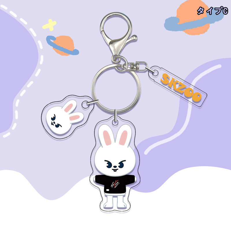 Stray Kids リールホルダー•マイクロキーリング　リービット EMBROIDERY KEY HOLDER - Leebit / Stray Kids『Fan Connecting