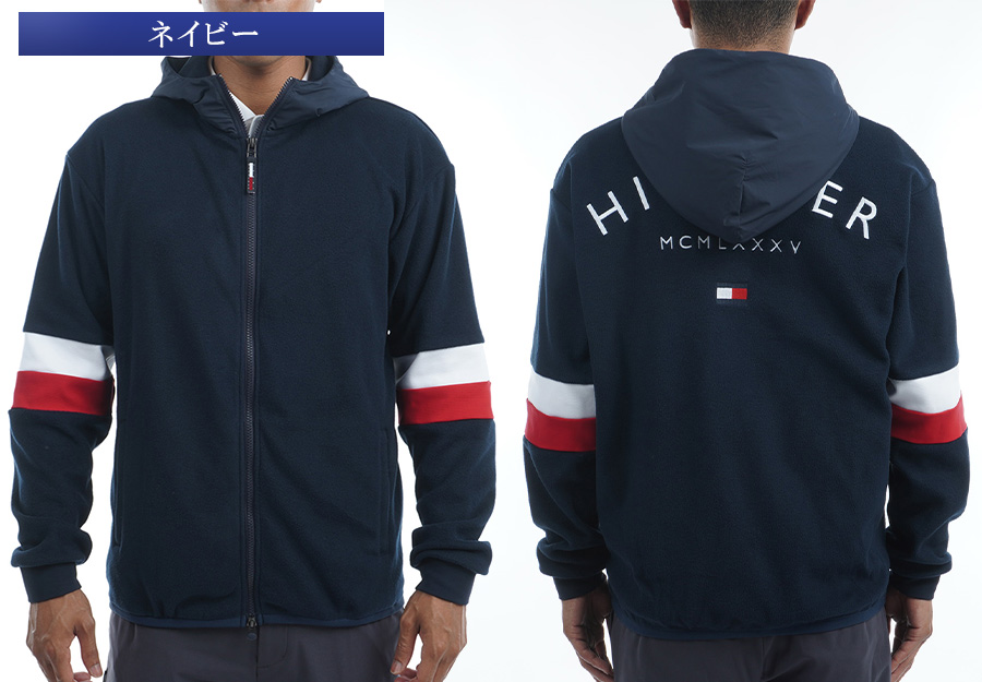 クリアランス 50%OFF バックロゴ フリースパーカー トミーヒルフィガー Tommy Hilfiger メンズ ゴルフウェア THMA280 sale0101