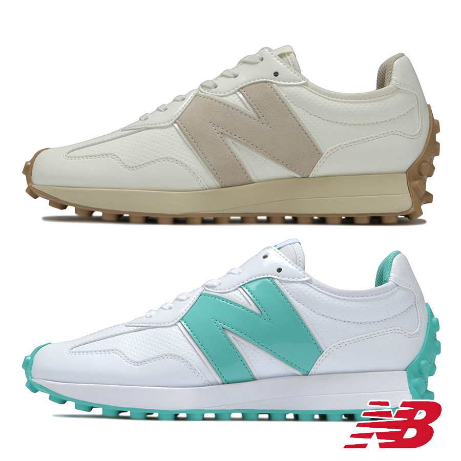 クリアランス40%OF　Fニューバランス WGS327 327 v1 SL スパイクレスゴルフシューズ D new balance ホワイト  ブルーAC ベージュ AB レディース 女性