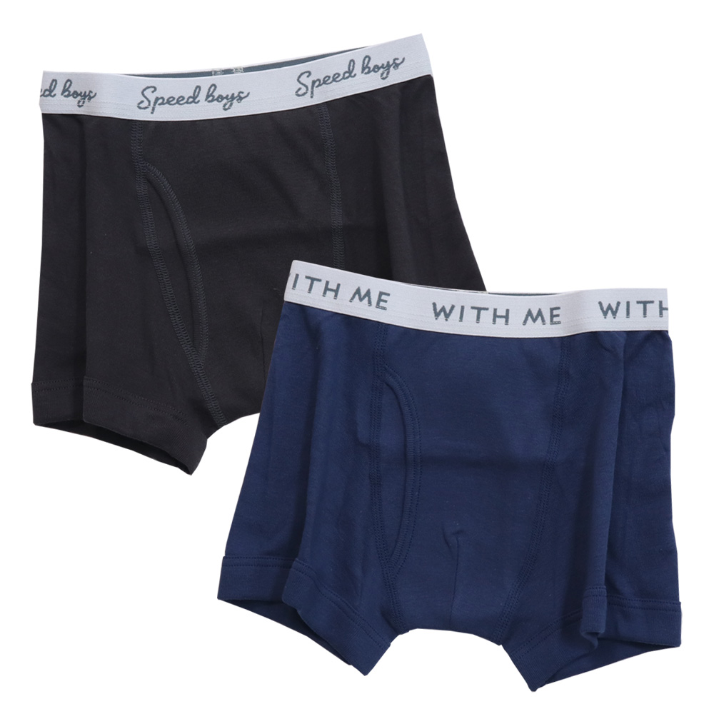 Twin Dimple 男児 キッズパンツ kusumi 紺/グレー柄 ボクサーブリーフ