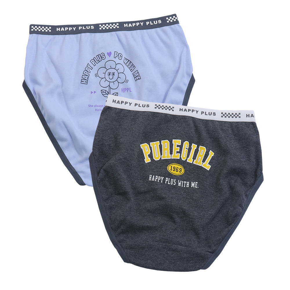 Twin Dimple 子供 下着パンツ 女児 ショーツ 女の子 (お花カレッジロゴ