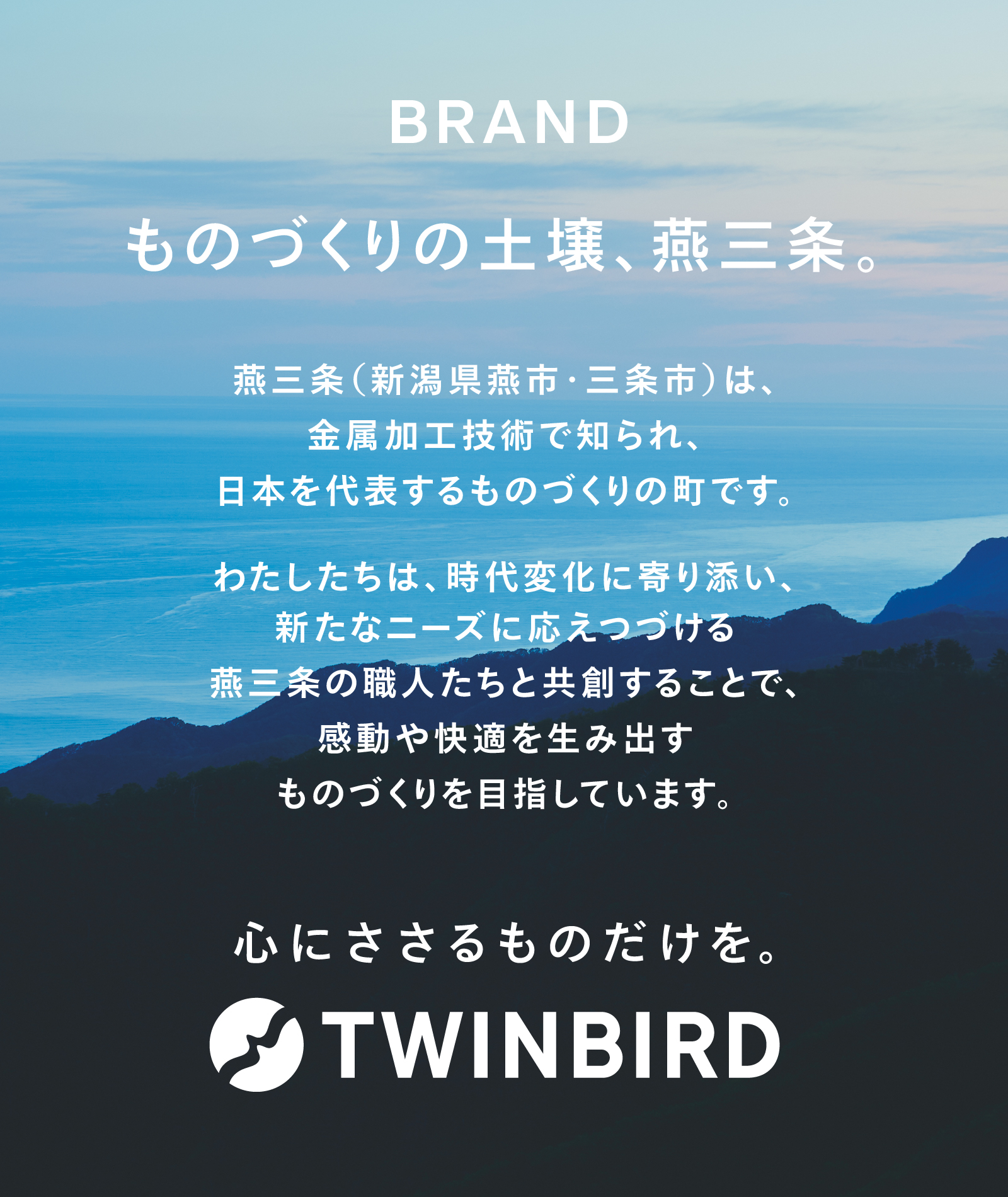 ツインバード Brand Promise
