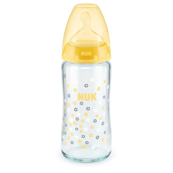 ヌーク nuk プレミアムチョイス 新生児 ほ乳びん ガラス製 シリコーンニップル 240ml 正規品