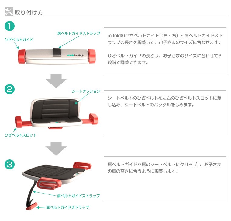 マイフォールド mifold コンパクト＆ポータブル ブースターシート