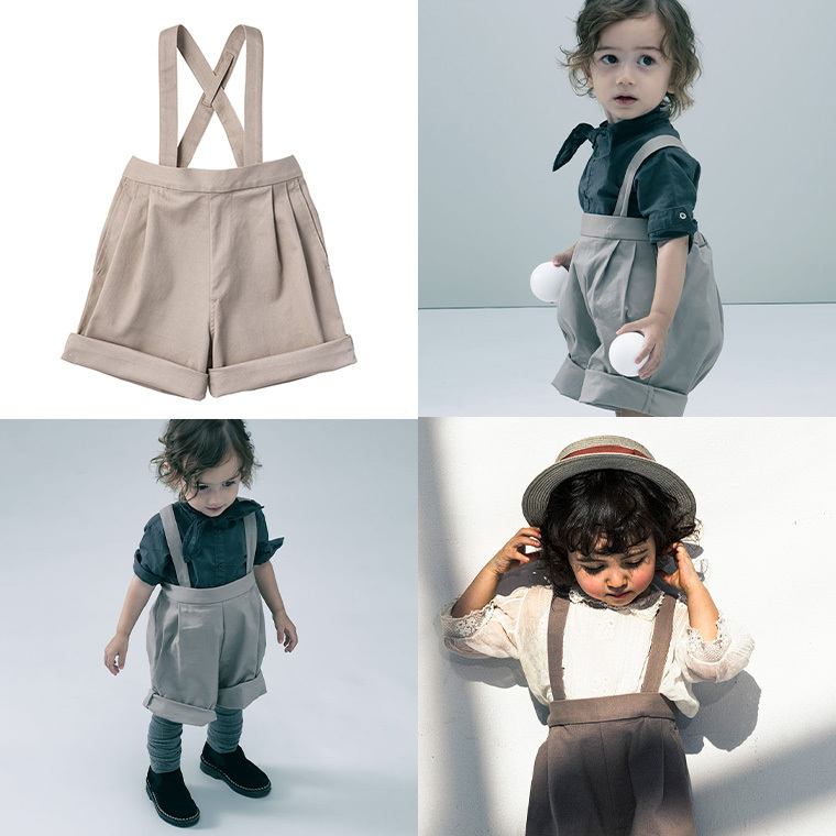 【美品】マールマール サロペット　半ズボン MARLMARL MARLMARL マールマール ロワジール サロペット (70-90cm
