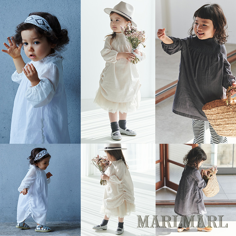 マールマール ドレス 100-120cm shirring dress MARLMARL