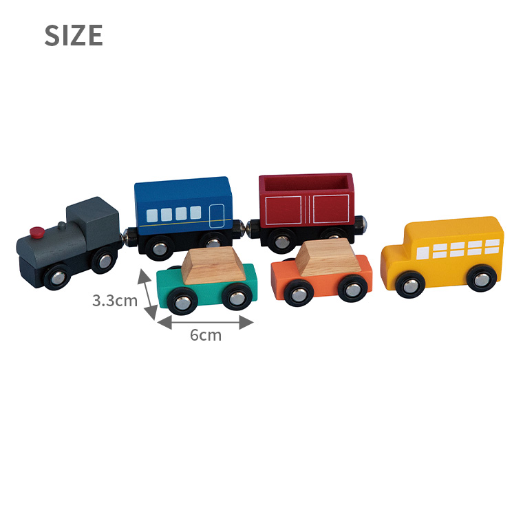 エドインター トレインアンドオートモービルセット MY FIRST VEHICLE TRAIN AND AUTOMOBILES SET 天然木 出産祝い 男の子 女の子 車 電車 磁石 木製玩具 セット | ブランド登録なし | 09