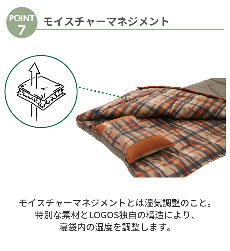 【正規販売店】ロゴス LOGOS 抗菌防臭 丸洗いサウンドリーシュラフ・-2 枕ホルダー付き 72600018 アウトドア キャンプ 寝袋 ソロキャン キャンパー | LOGOS | 08