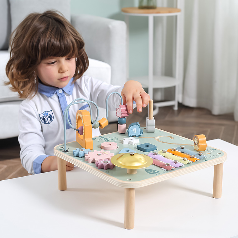 ポーラービー アクティビティテーブル 出産祝い 木製玩具 ビーズラトル 1歳半 お祝い 音楽 音遊び プレゼント 男の子 女の子 知育玩具 おもちゃ | ブランド登録なし | 03