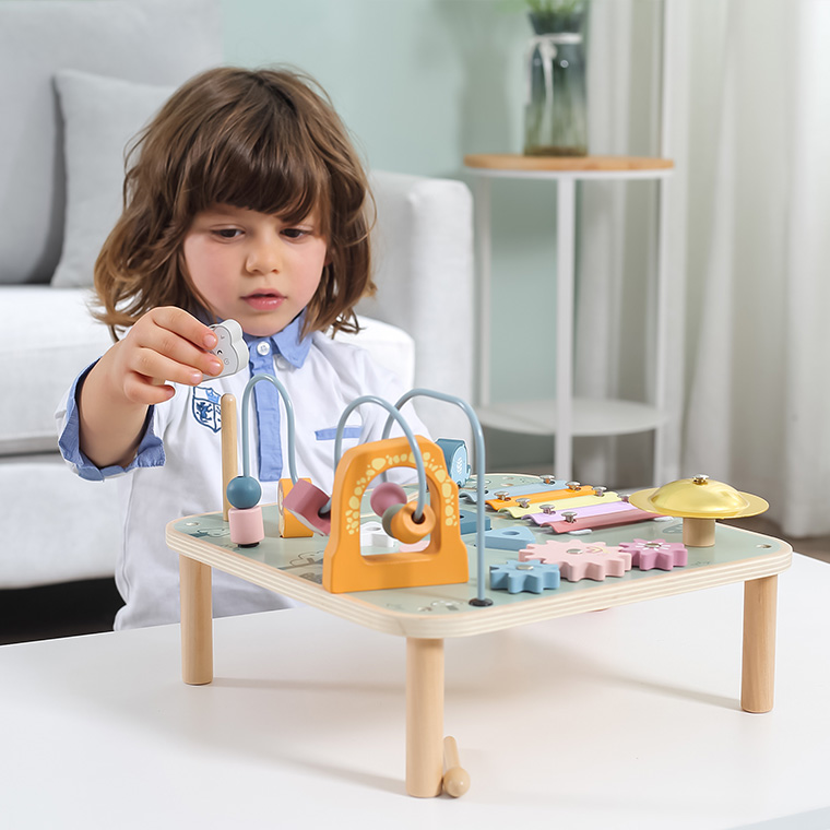 ポーラービー アクティビティテーブル 出産祝い 木製玩具 ビーズラトル 1歳半 お祝い 音楽 音遊び プレゼント 男の子 女の子 知育玩具 おもちゃ | ブランド登録なし | 04