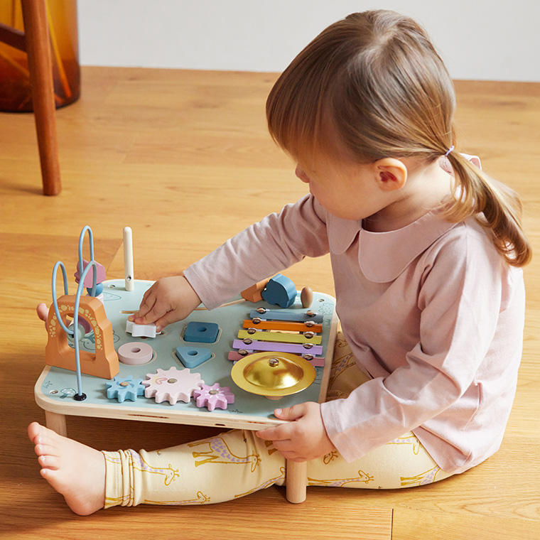 ポーラービー アクティビティテーブル 出産祝い 木製玩具 ビーズラトル 1歳半 お祝い 音楽 音遊び プレゼント 男の子 女の子 知育玩具 おもちゃ | ブランド登録なし | 05