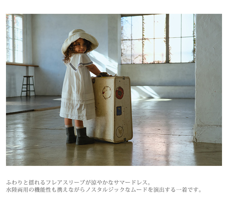 マールマール paddle dress ドレス 90cm 100cm 110cm 120cm MARLMARL 水陸両用 ワンピース ベビー服 赤ちゃん 海 プール 夏の画像