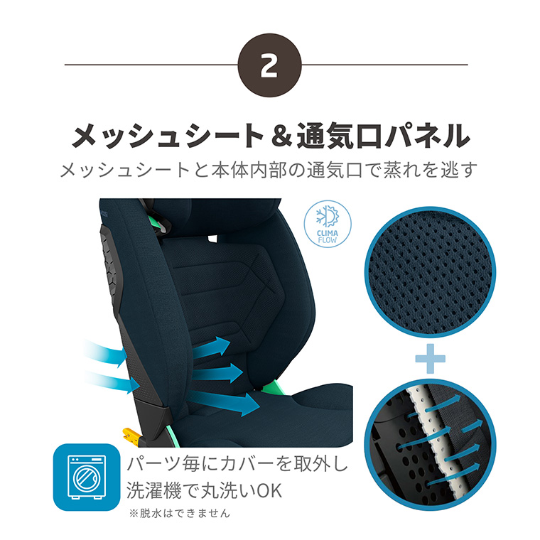 マキシコシ ロディフィックス プロ2 アイサイズ RODIFIX PRO2 i-SIZE 3歳半〜12歳 ジュニアシート R129適合 ISOFIX 園児 小学生 関連画像5