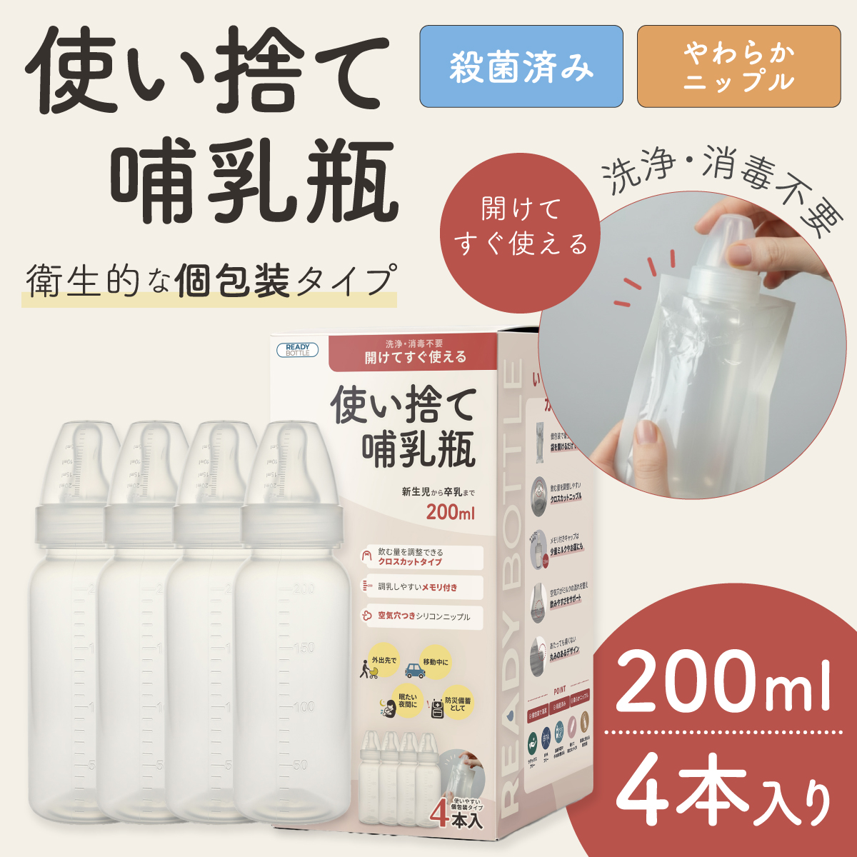 �g���̂ĚM���r ���f�B�{�g�� 200ml 4�{���� 4�`20�{�Z�b�g � �E�ۍς� �q���I �g������ ���s ���W���[ �h�� �ЊQ ���ł����p �V���� �o�Y�j�� �o�Y����