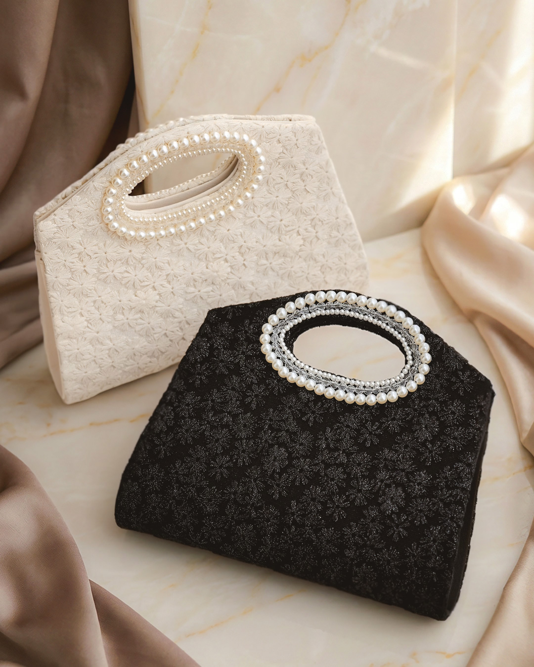 パーティーバッグ 結婚式 バッグ 大きめ 袱紗が入る 刺繍 レース