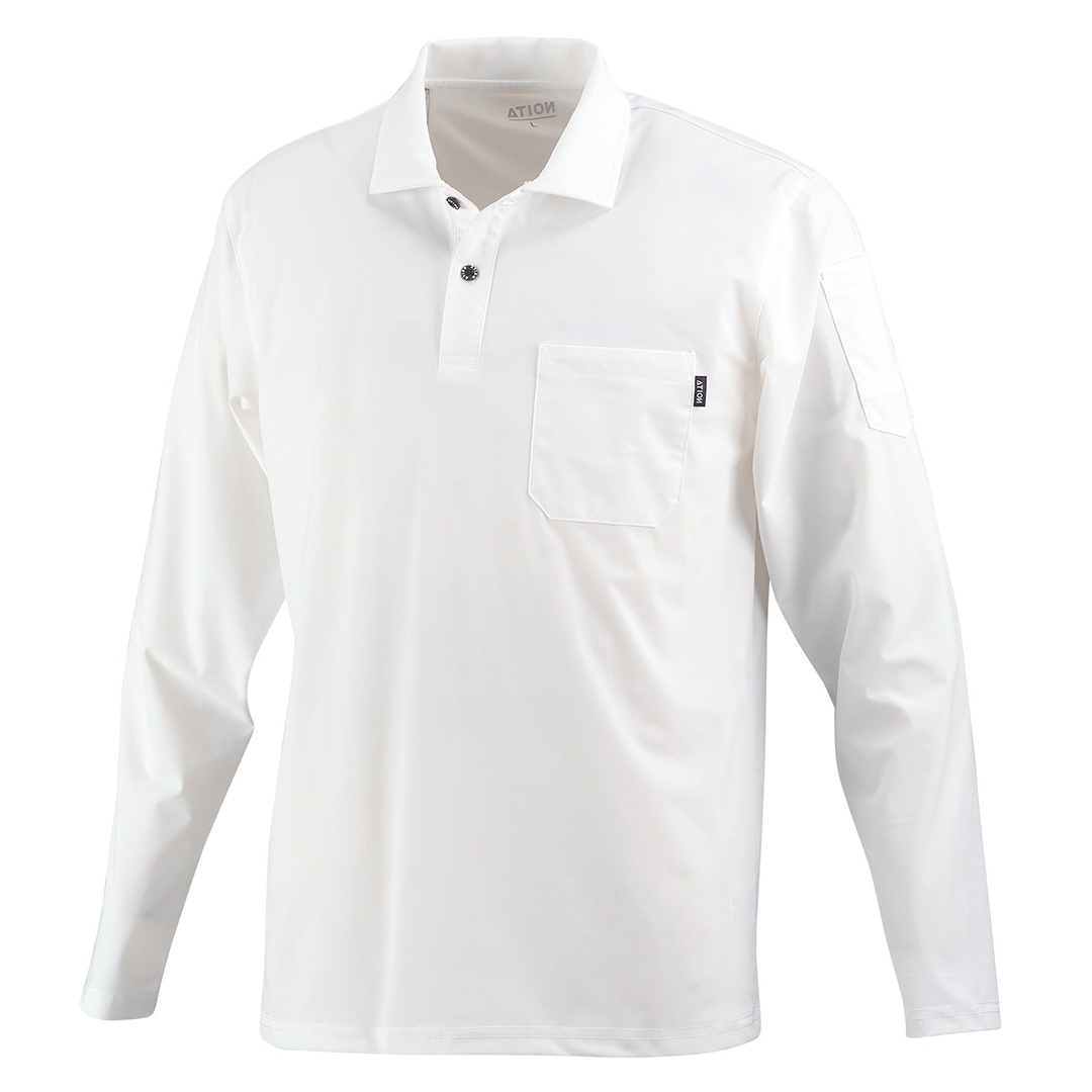 接触冷感 長袖 シャツ ポロシャツ Qmax 0.33 吸水 吸汗 速乾 UVカット 紫外線カット ...
