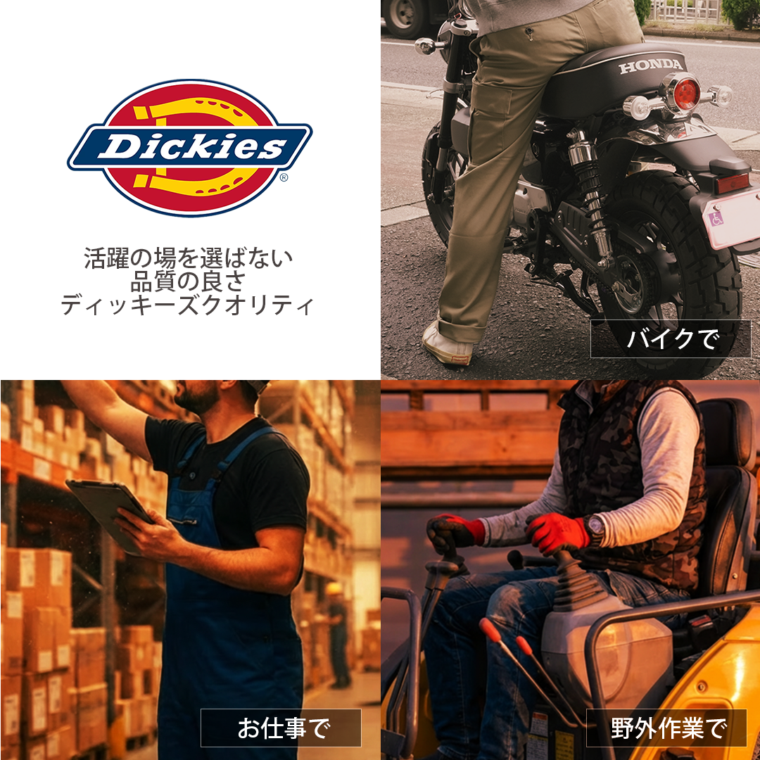 Dickies ストレッチ ワーク カーゴパンツ (ブラック/M) ストレッ チ