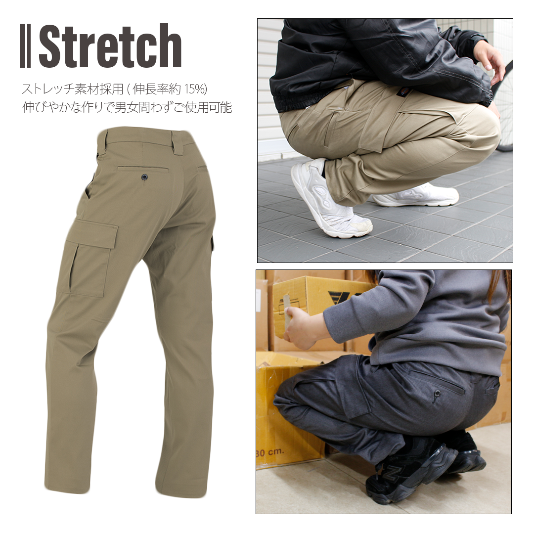 Dickies ストレッチ ワーク カーゴパンツ (ブラック/M) ストレッ チ