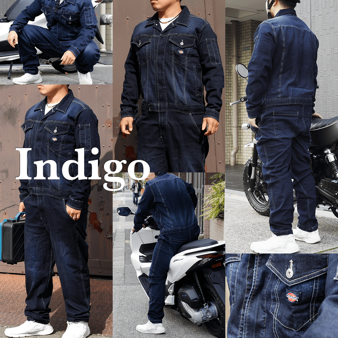 Dickies（ディッキーズ） 長袖つなぎ （ライトインディゴ/3XL）ユニ