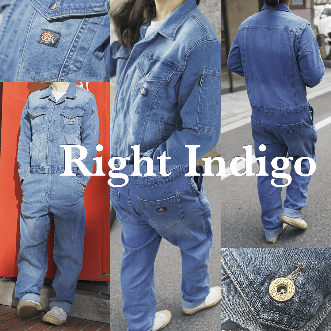 Dickies（ディッキーズ） 長袖つなぎ （ライトインディゴ/3XL）ユニ