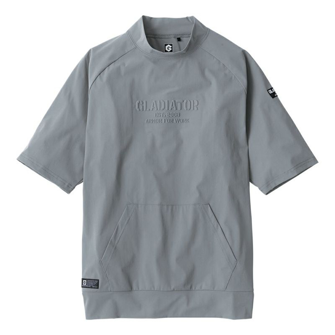 接触冷感 モックネック 半袖 Tシャツ アウトドア キャンプ ストレッチ