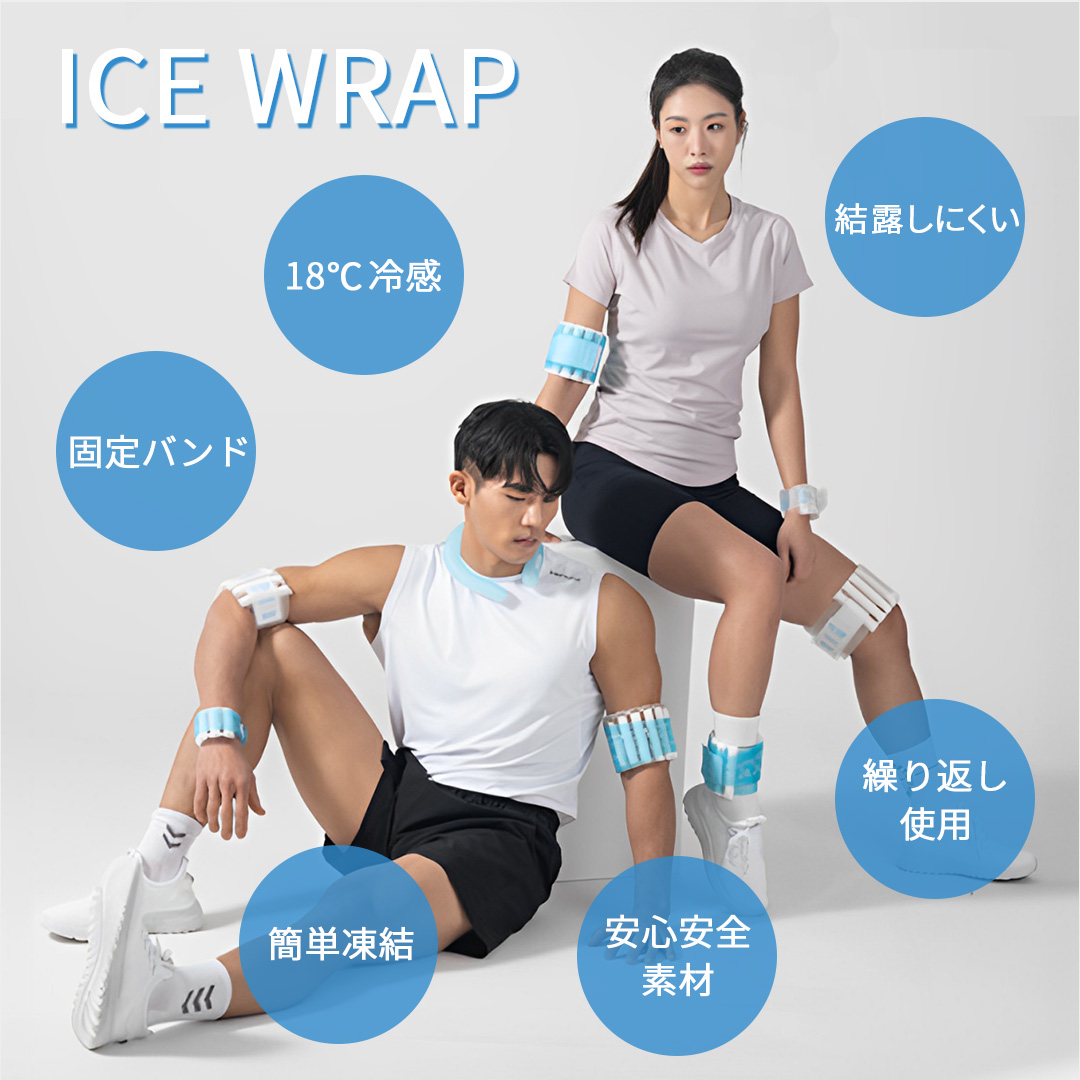 ICE WRAP エコアイスラップ (肘用) 18度 冷感 冷却 冷やす クールダウン アイシング アイス クーラー 安全 熱中症 対策 冷感グッズ｜twintrade｜02
