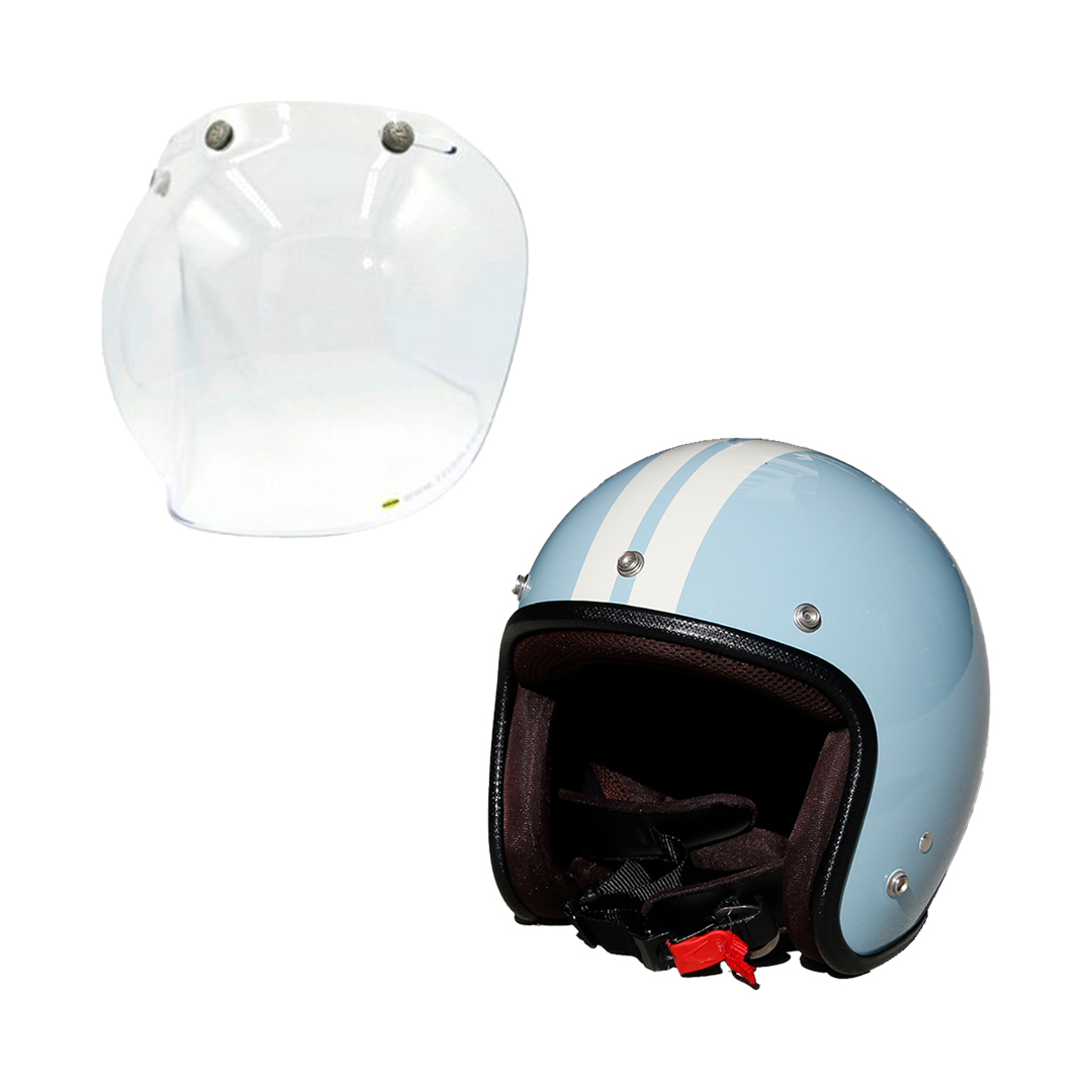 TWR TWR＆72JAMコラボ ジェットヘルメット (プコブルー) ＆ バブル