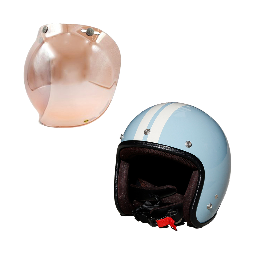 TWR TWR＆72JAMコラボ ジェットヘルメット (プコブルー) ＆ バブル