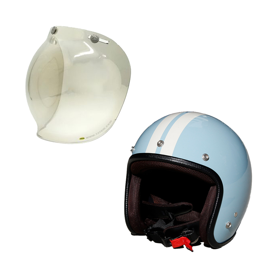 TWR TWR＆72JAMコラボ ジェットヘルメット (プコブルー) ＆ バブル