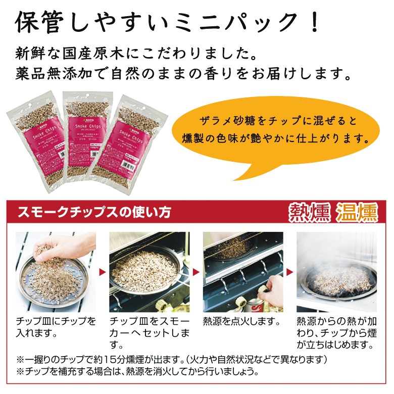 【新品】〔120個セット〕 スモーキングチップ サクラ 100g UG-1055 （燻製チップ） 120個セット〕 スモーキングチップ サクラ 100g UG-1055 （燻製