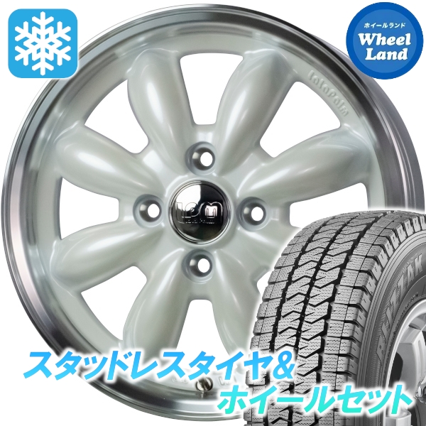 スタッドレスセット アクティバン HH系 ブリ背嚢 VL10 145/80R12 80/78N ララパーム 優勝杯2 PW/リムP 2024年今後生み出すこと 冬タイヤ、ホイールセット-車、バイク、自転車