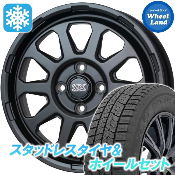 スタッドレスセット パッソ 10系 オブザーブ GIZ2 165/70R14 81Q マッドクロス レンジャー MTBK 2024年以降製造