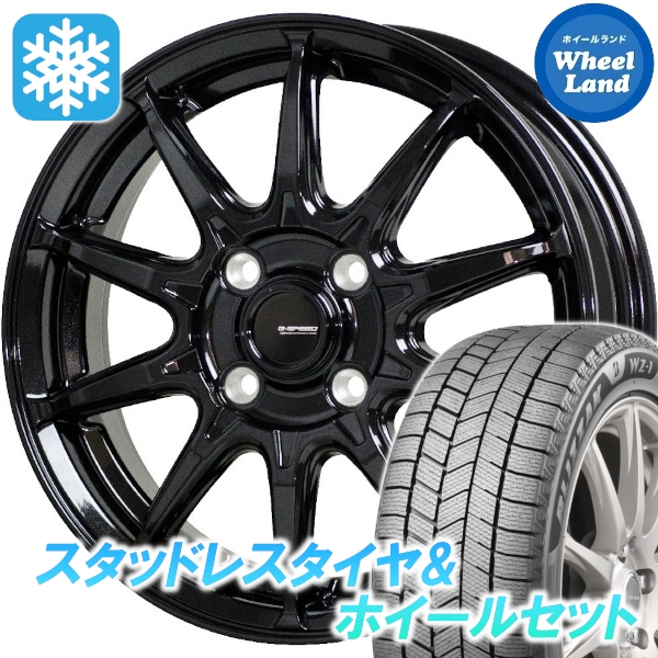 スタッドレスセット ノート E11系 ブリザック WZ-1 175/65R14 82Q Gスピード G-05 MBK