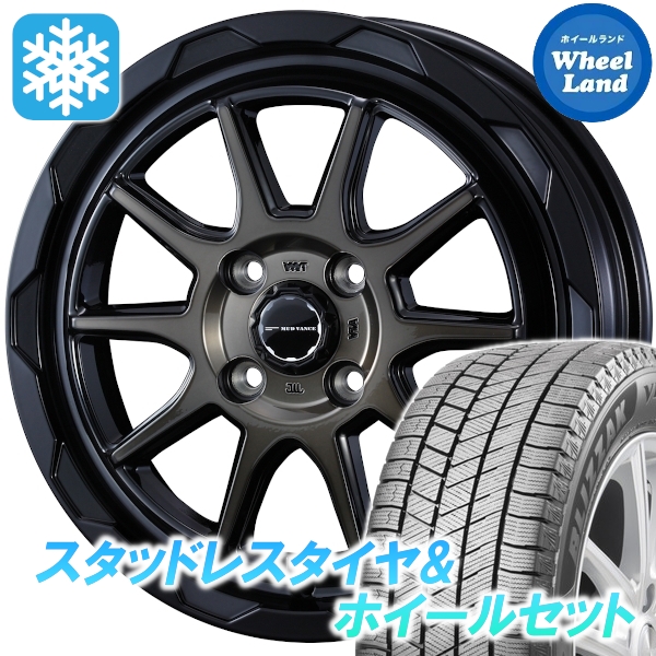 スタッドレスセット N ONE JG4 ブリ背嚢 VRX3 165/55R15 75Q マッドヴァンス 06 BPBR 2024年今後生み出すこと 車、バイク、自転車-冬タイヤ、ホイールセット