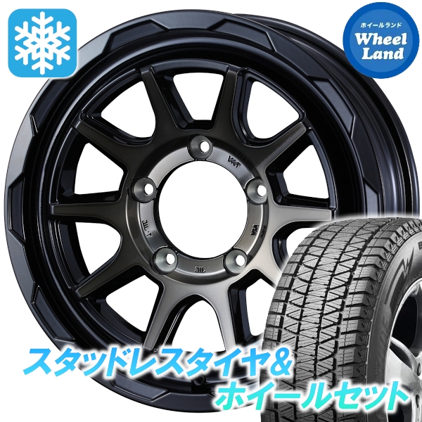 スタッドレスセット AZオフロード JM23W ブリザック DM-V3 175/80R16 91Q マッドバンス 06 ジムニー BPBR