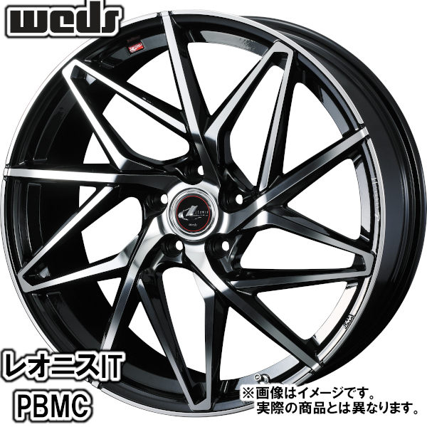 夏タイヤセット エスティマ 50系 2WD ブルーアースRV RV-03 245/40R19 98W レオニス IT パールブラック／ミラーカット 2024年以降製造の画像